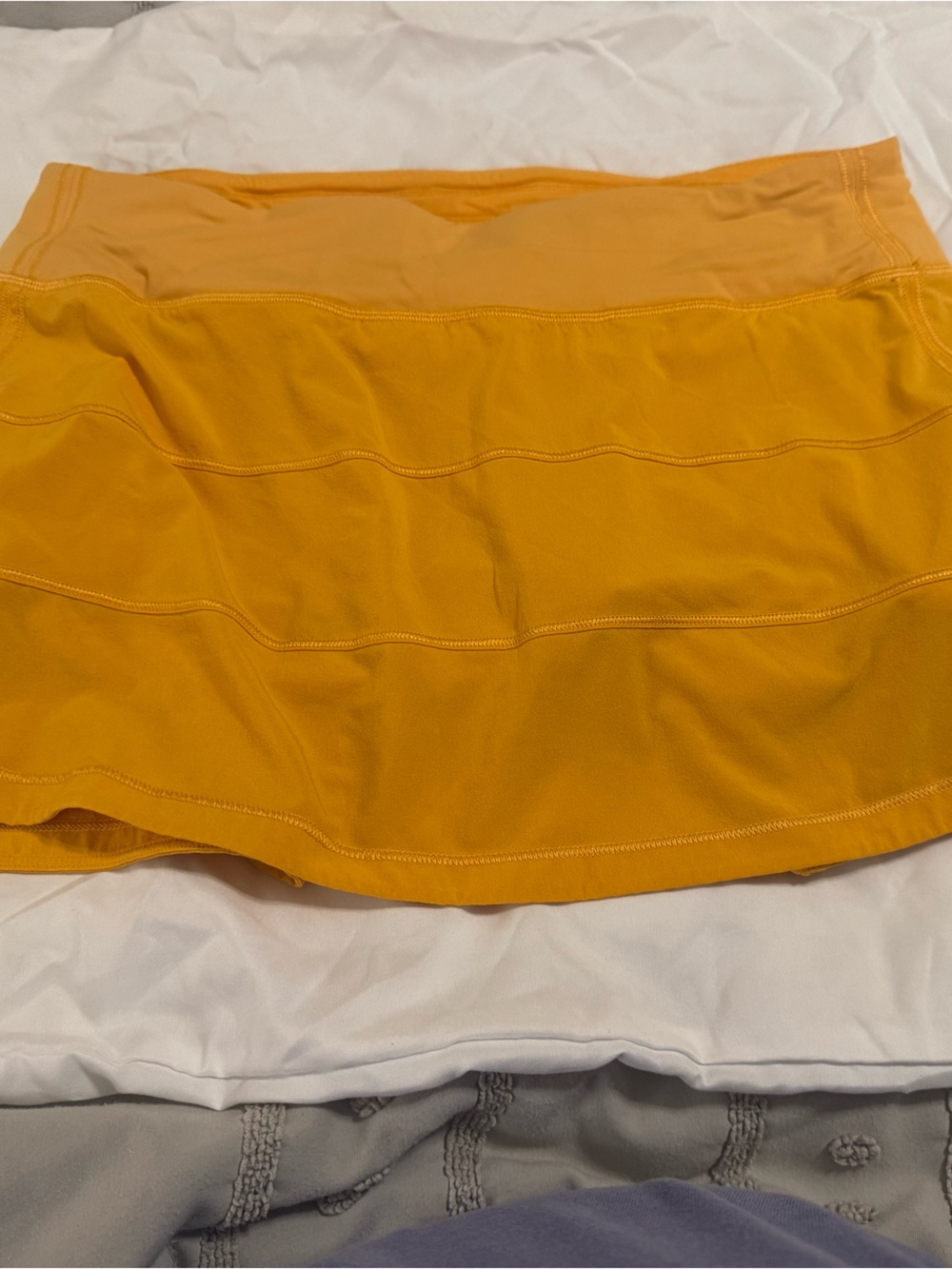 lululemon athletica Orange athletic stretch mini skirt